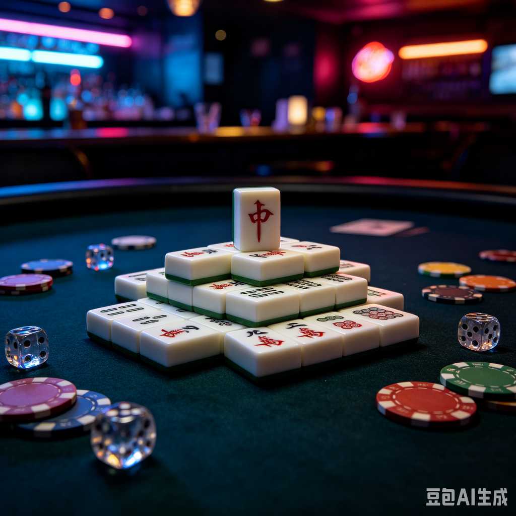 gradient green mahjong set